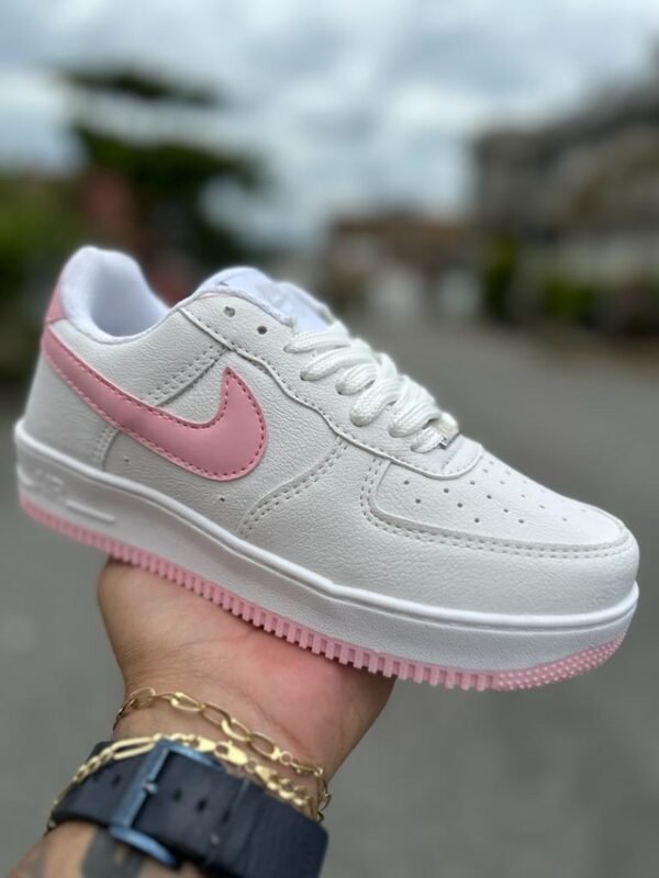 NIKE AIR FORCE AF1 RETRO BRANCO ROSA - Image 3