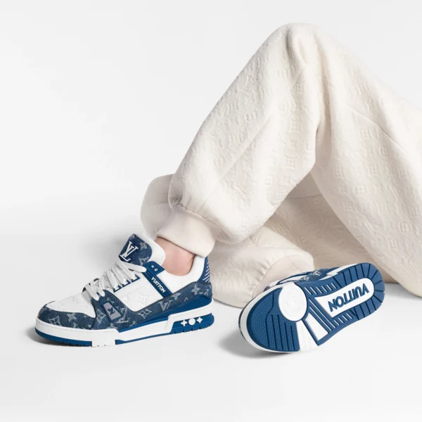 Louis Vuitton Denim LV Trainer 'Blue' - Image 2